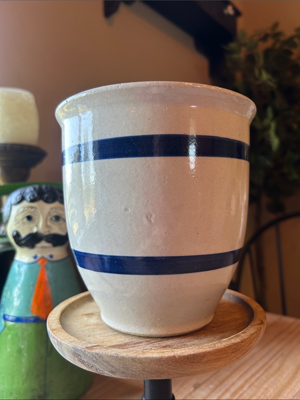 Vintage Robinson Ransbottom Pottery R.R.P. Stoneware Crock Roseville, Ohio 1 qt